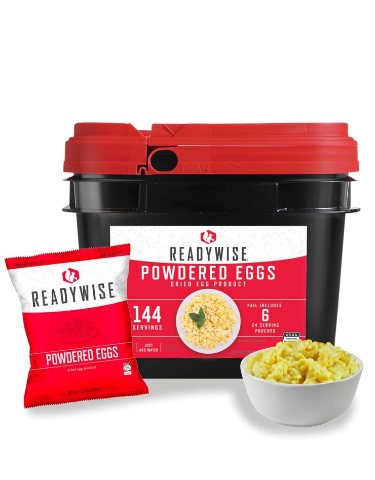 Powdered eggs, readywise