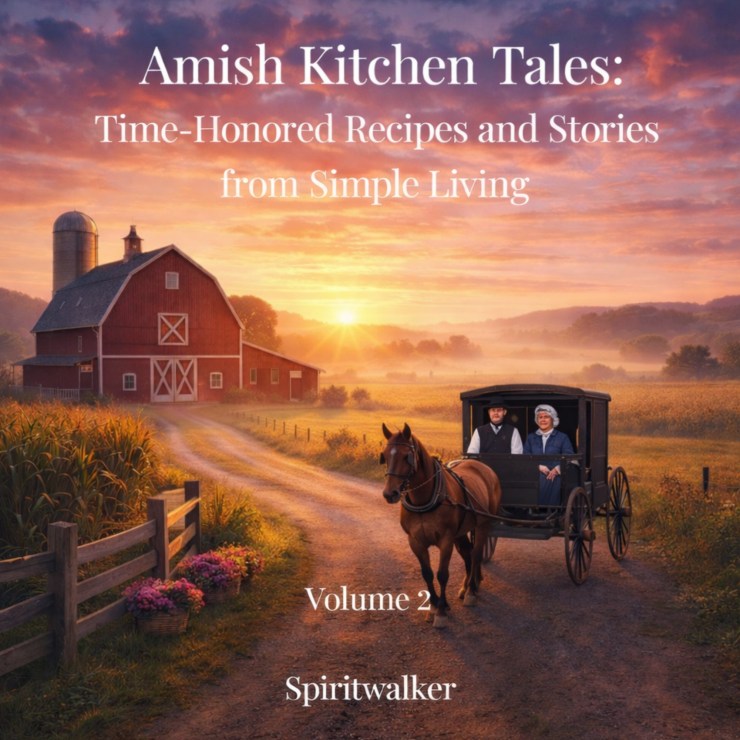 Amish Kitchen Tales, recipe books, cookbook, author spiritwalker, Book series, Dutch oven cooking, cast iron cooking, baking